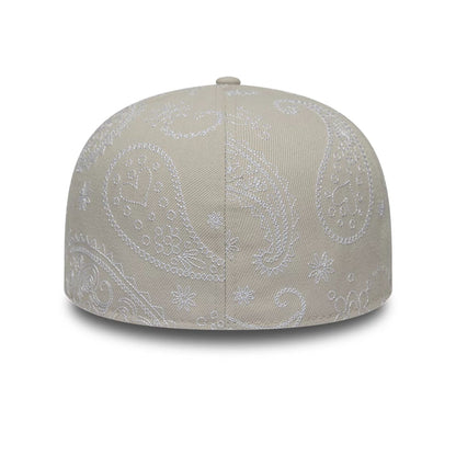 Pictured is this New Era All Over Paisley Low Profile 59FIFTY Fitted cap in Cream. 4