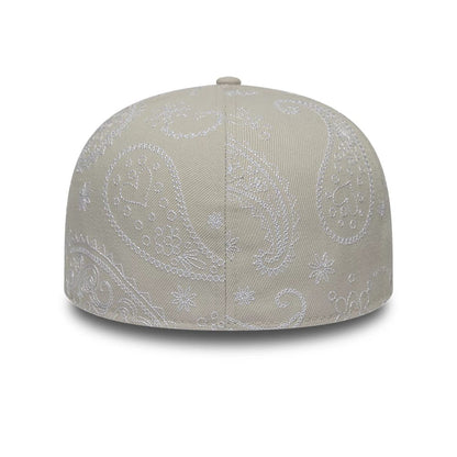 Pictured is this New Era All Over Paisley Low Profile 59FIFTY Fitted cap in Cream. 4