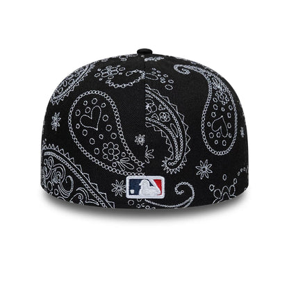 Pictured is this MLB All Over Paisley Chicago White Sox Low Profile 59FIFTY Fitted cap in black. 4