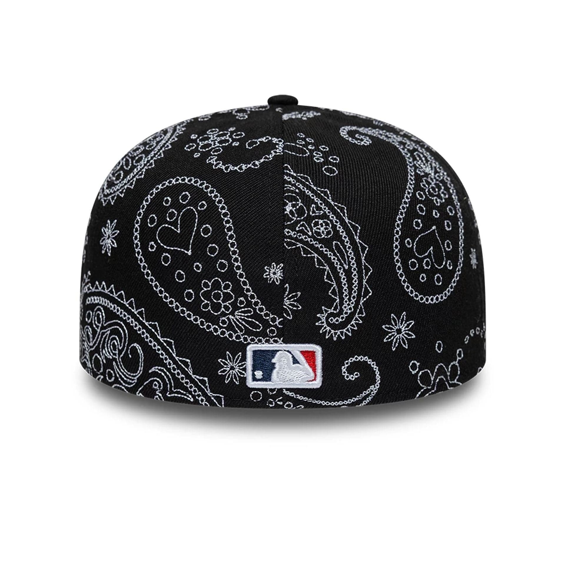 Pictured is this MLB All Over Paisley Chicago White Sox Low Profile 59FIFTY Fitted cap in black. 4