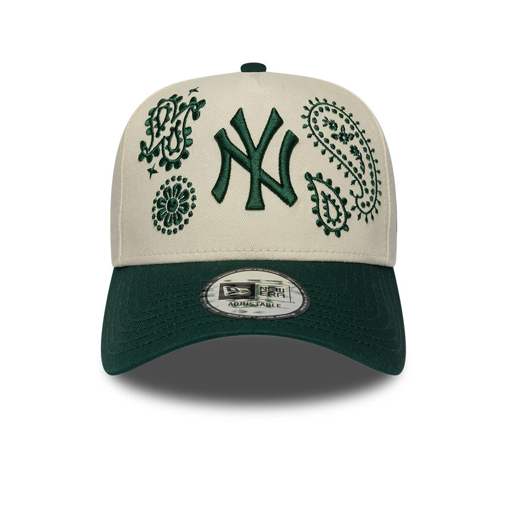 Pictured is this MLB Paisley New York Yankees 9FORTY E-Frame cap in cream. 2
