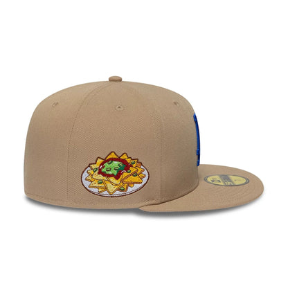 Pictured is this MLB Food LA Dodgers 59FIFTY Fitted cap in Beige. 6