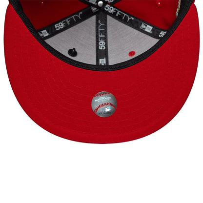Pictured is this MLB Food New York Yankees 59FIFTY Fitted cap in red. 7