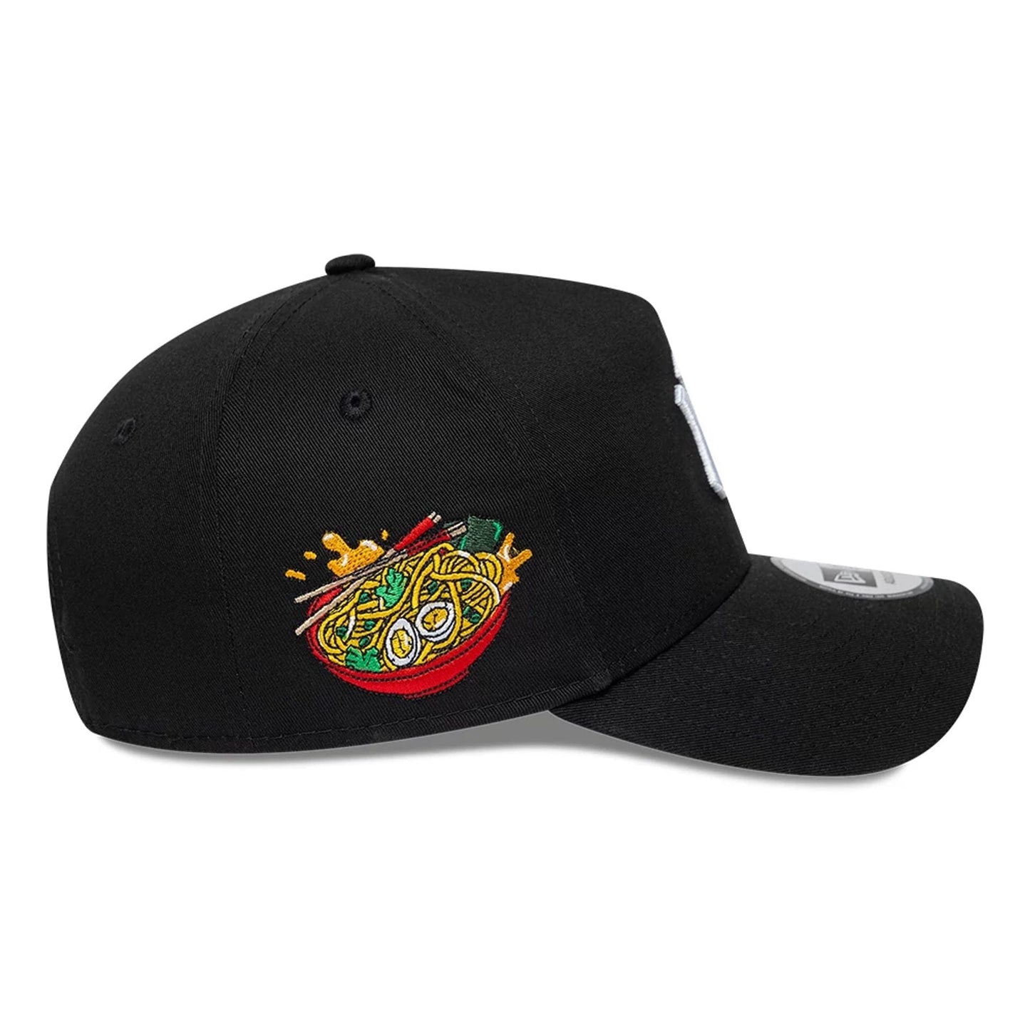 Pictured is this MLB Food New York Yankees 9FORTY A-Frame cap in black. 5