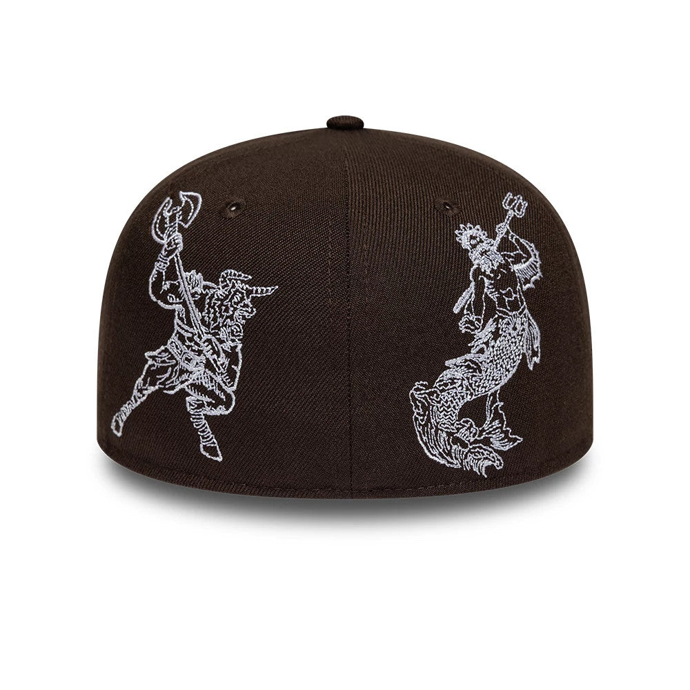 Pictured is this New Era Mythical 59FIFTY Fitted cap in dark brown. 7