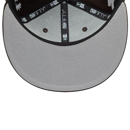 Pictured is this New Era Mythical 59FIFTY Fitted cap in dark brown. 2