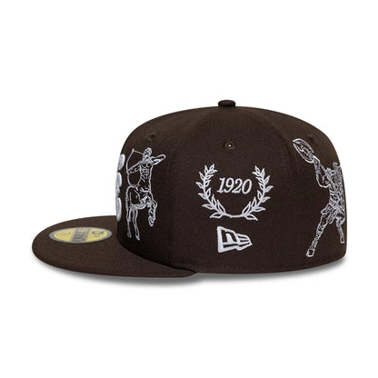 Pictured is this New Era Mythical 59FIFTY Fitted cap in dark brown. 5