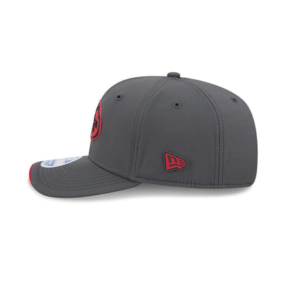 Pictured is this NFL Sideline 2026 San Francisco 49ers 9SEVENTY Stretch Snap cap in charcoal. 5