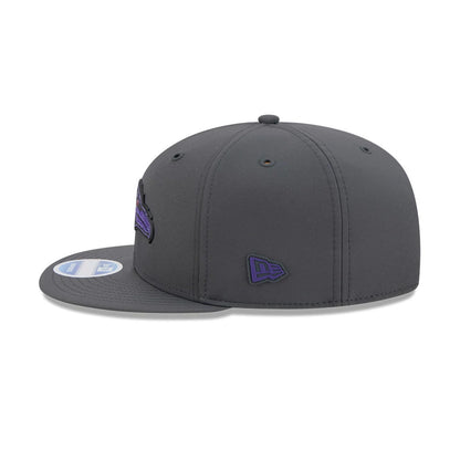 Pictured is this NFL Sideline 2026 Baltimore Ravens 9FIFTY Snapback cap in charcoal. 5