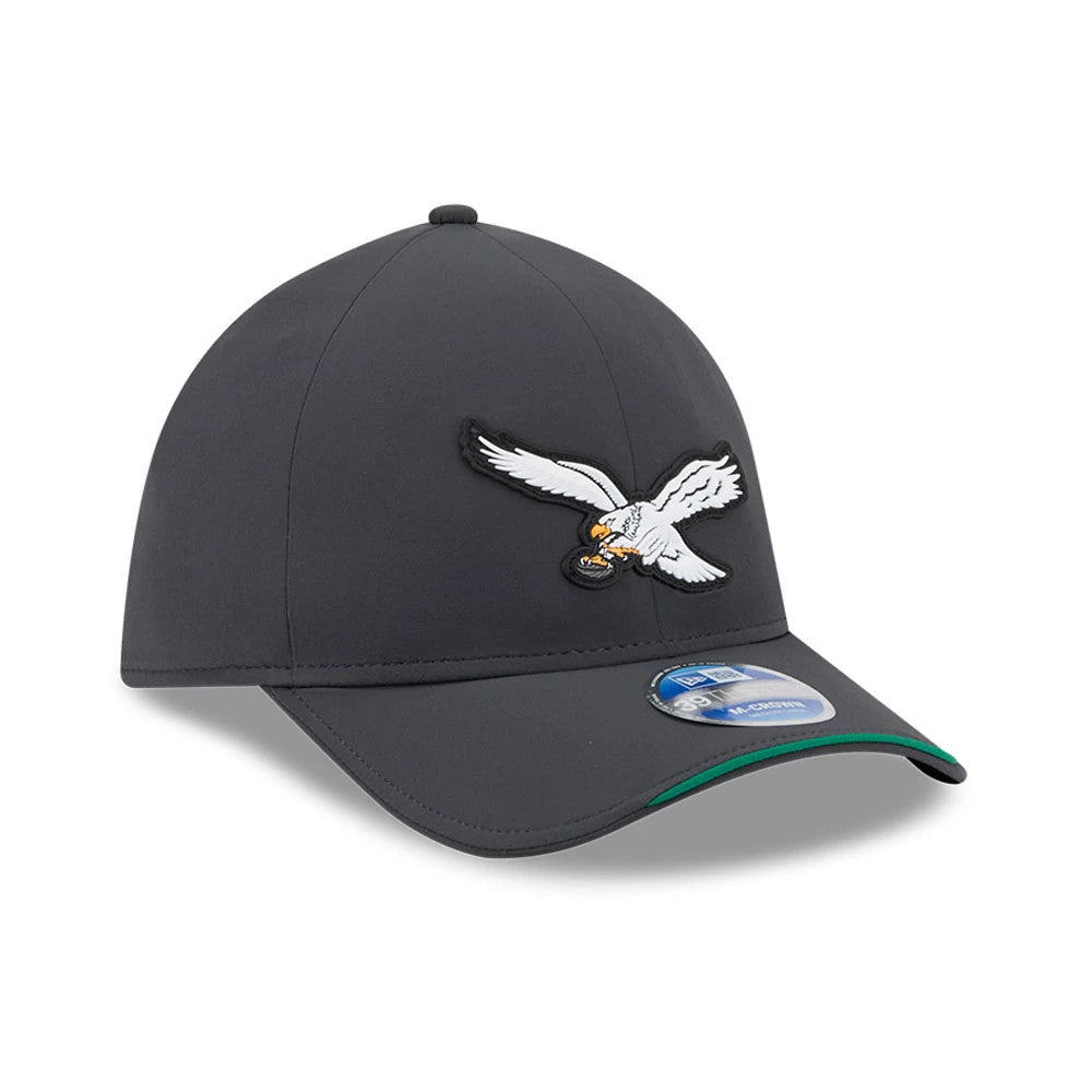 Pictured is this NFL Sideline 2026 Philadelphia Eagles 39THIRTY M-Crown Stretch Fit cap in charcoal. 3