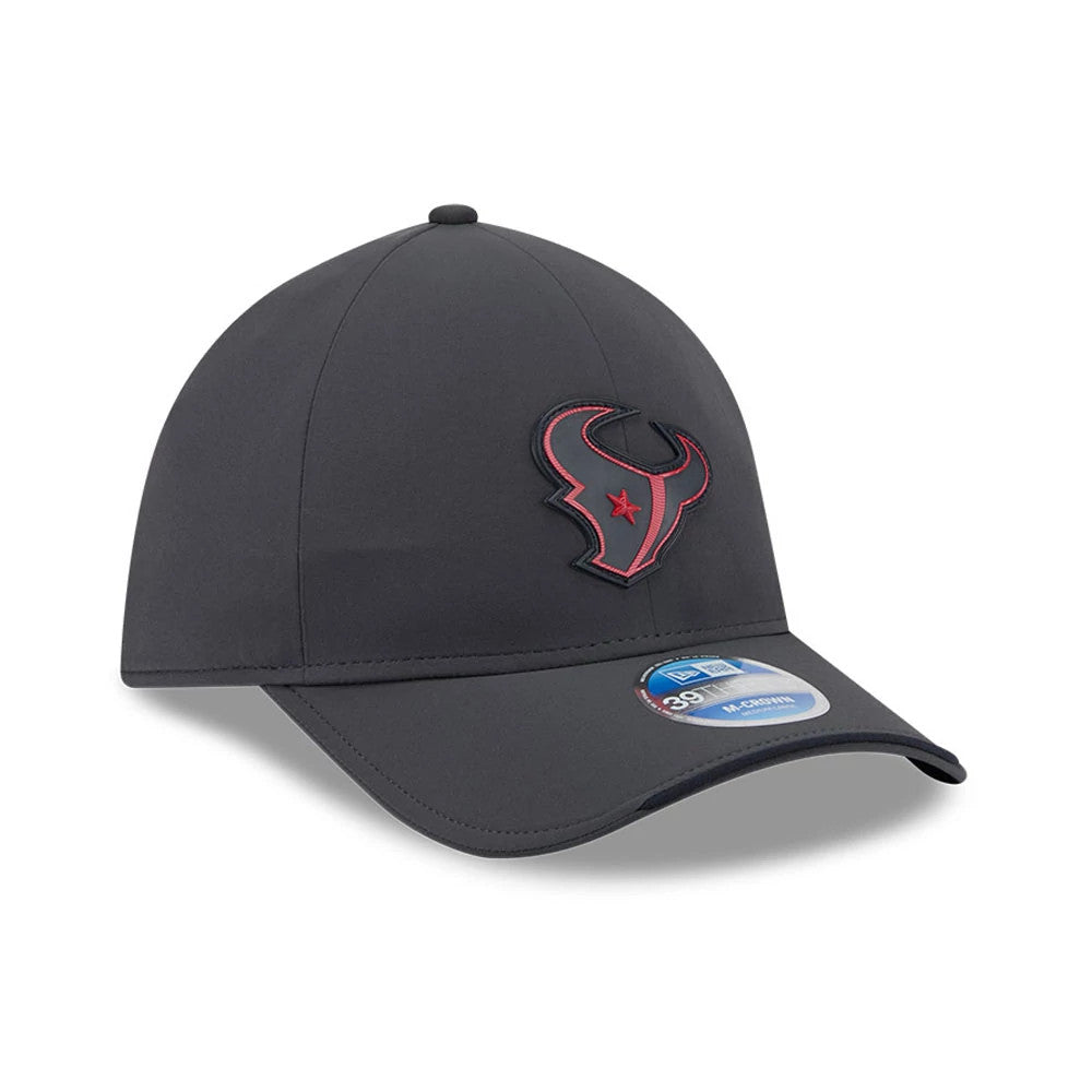Pictured is this NFL Sideline 2026 Houston Texans 39THIRTY M-Crown Stretch Fit cap in charcoal. 3