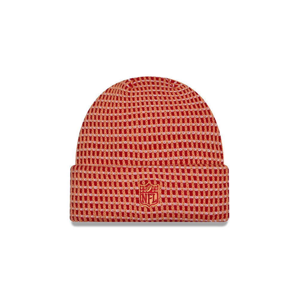 Pictured is this NFL Sideline 2026 Tampa Bay Buccaneers Cuff Knit Beanie Hat in orange. 3