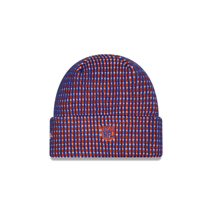 Pictured is this NFL Sideline 2026 Denver Broncos Cuff Knit Beanie Hat in blue. 3