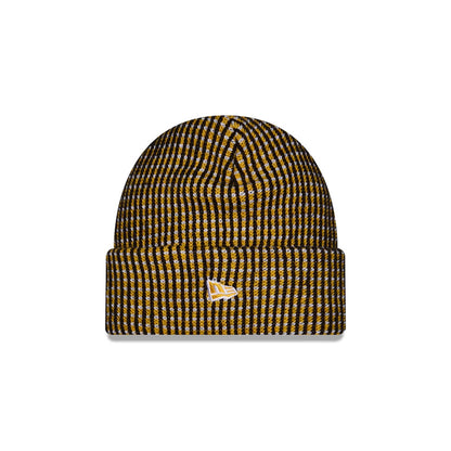 Pictured is this NFL Sideline 2026 Pittsburgh Steelers Cuff Knit Beanie Hat in Yellow. 2