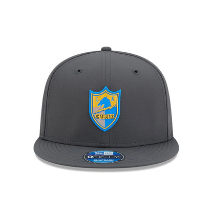 Pictured is this NFL Sideline 2026 LA Chargers 9FIFTY Snapback cap in charcoal. 3