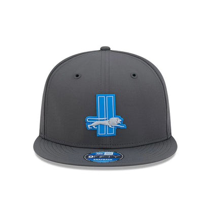 Pictured is this NFL Sideline 2026 Detroit Lions 9FIFTY Snapback cap in charcoal. 3