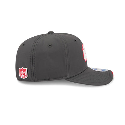 Pictured is this NFL Sideline 2026 Kansas City Chiefs 9SEVENTY Stretch Snap cap in charcoal. 5