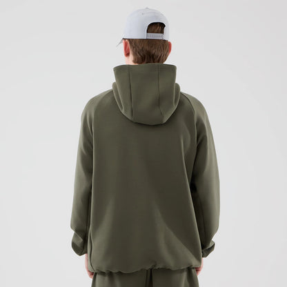 The model is wearing this MLB Core Plus New York Yankees Full Zip Hoodie in green. 2