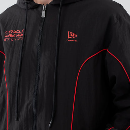 The model is wearing this Red Bull Racing Piping Track Jacket in black. 6