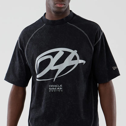 The model is wearing this Red Bull Racing Drop Shoulder T-Shirt in black. 3