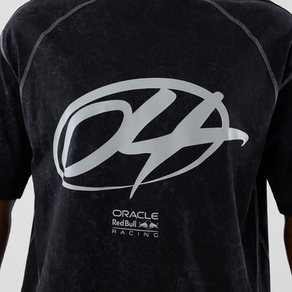 The model is wearing this Red Bull Racing Drop Shoulder T-Shirt in black. 4