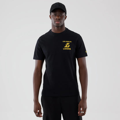 The model is wearing this NBA Court Graphic LA Lakers T-Shirt in black. 3