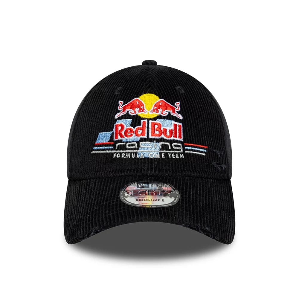 Pictured is this Red Bull Racing Distressed Cord 9FORTY cap in black. 2