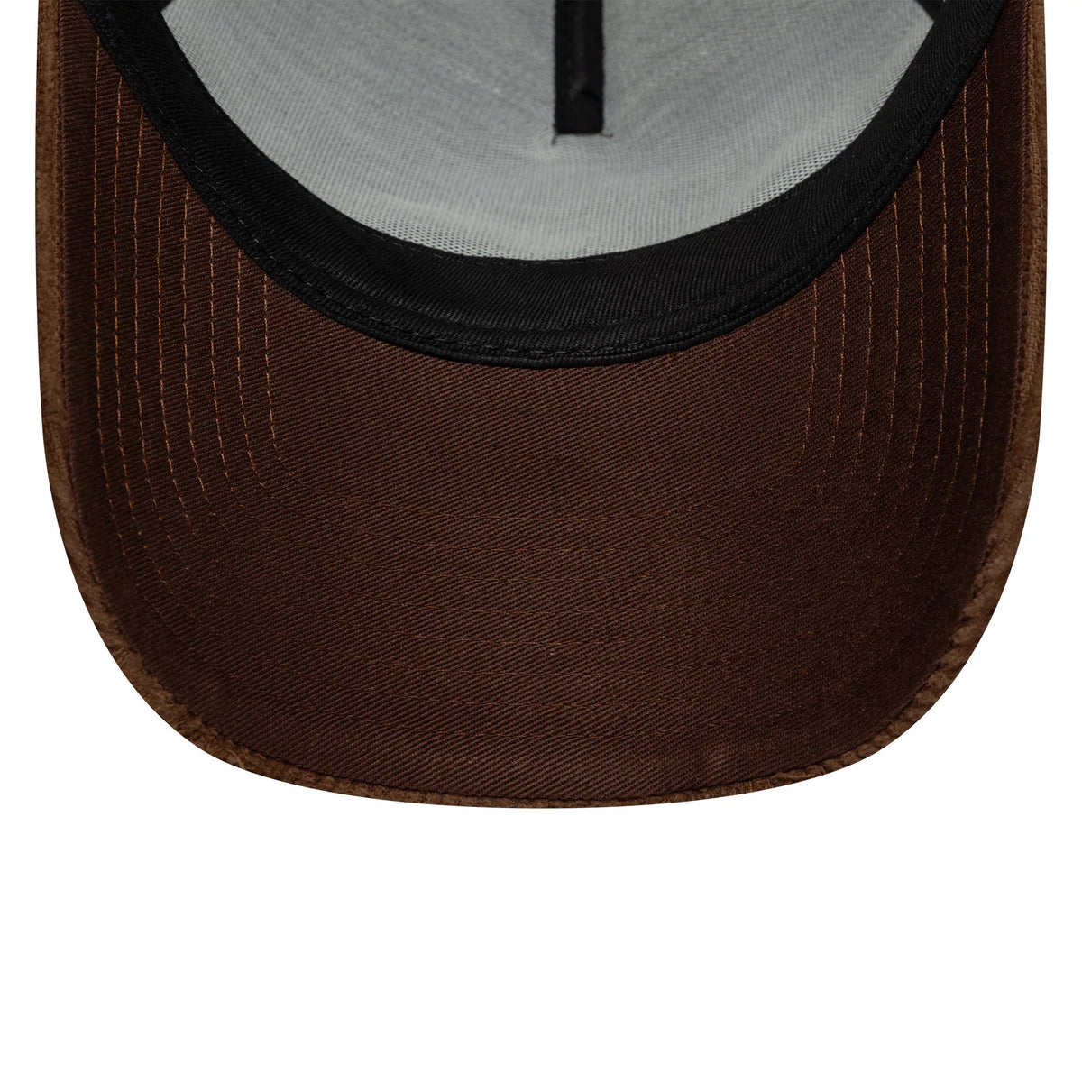 Pictured is this Red Bull Racing Distressed Cord 9FORTY A-Frame Trucker cap in brown. 5