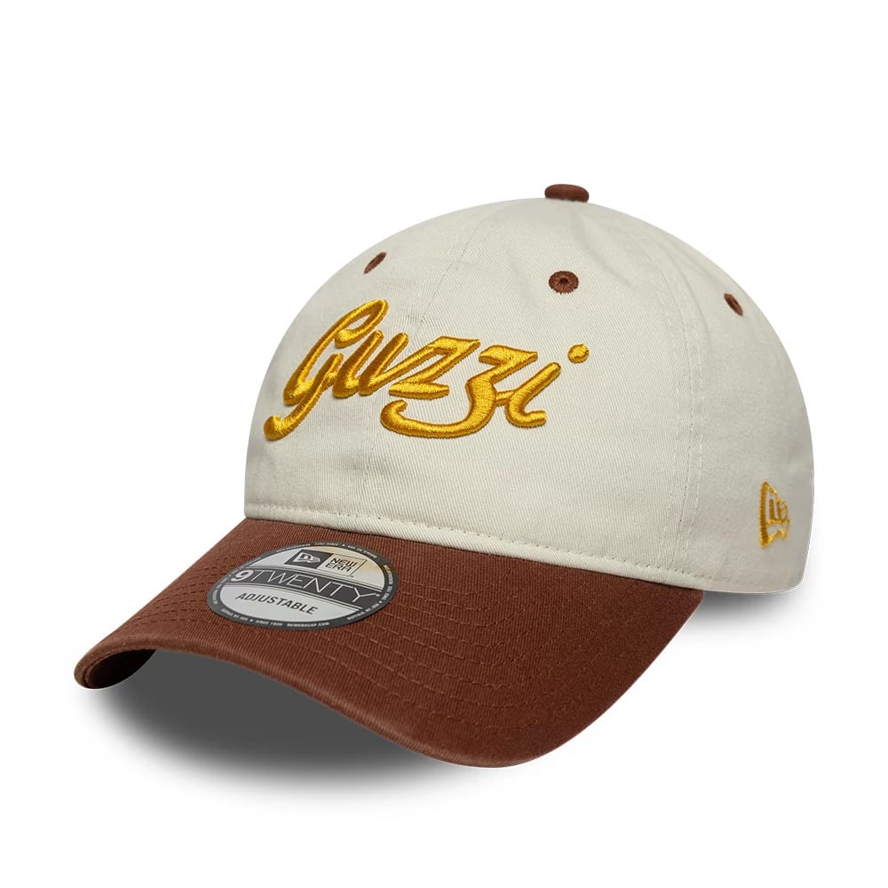 Pictured is this Moto Guzzi wordmark 9TWENTY cap in brown. 3