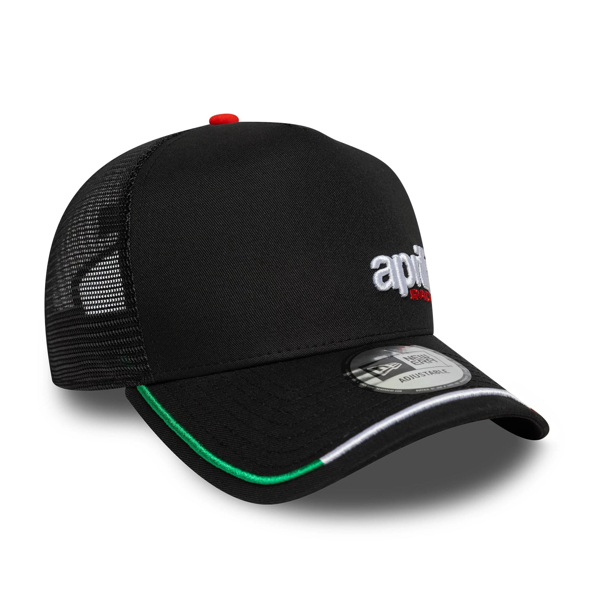 Pictured is this Aprilia Flawless 9FORTY E-Frame Trucker cap in black. 3