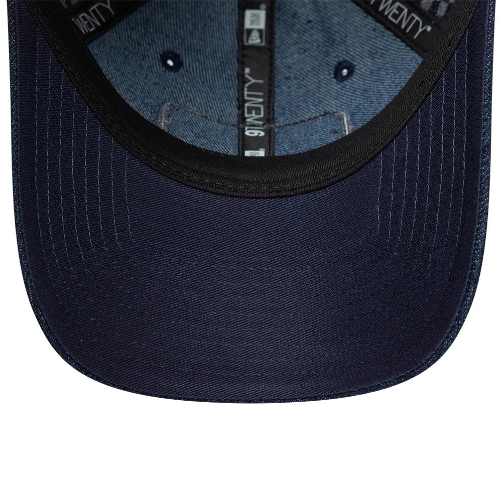 Pictured is this Red Bull Racing Patterned Denim 9TWENTY cap in dark blue. 5