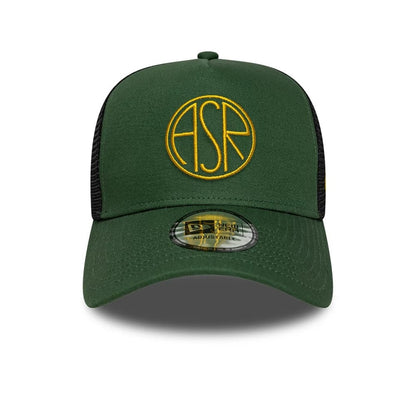 Pictured is this AS Roma 9FORTY E-Frame Trucker cap in dark green. 2