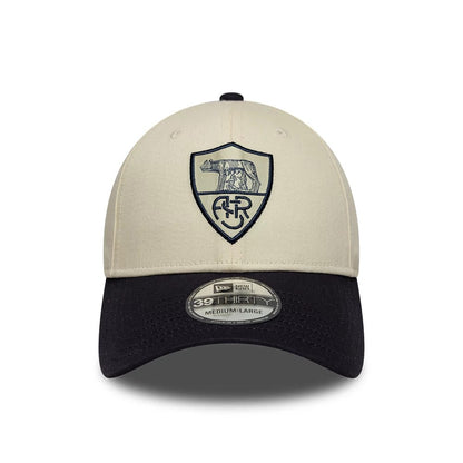 Pictured is this AS Roma 39THIRTY Stretch Fit cap in cream. 2