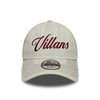 Pictured is this Aston Villa FC Villans 9TWENTY A-Frame cap in white. 2