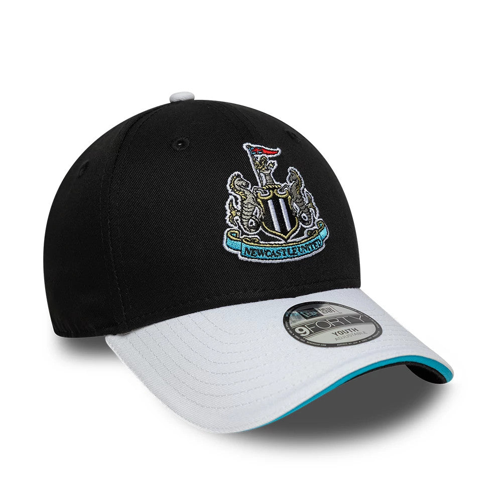 Pictured is this Youth Newcastle United FC Team 9FORTY cap in black & white.  3