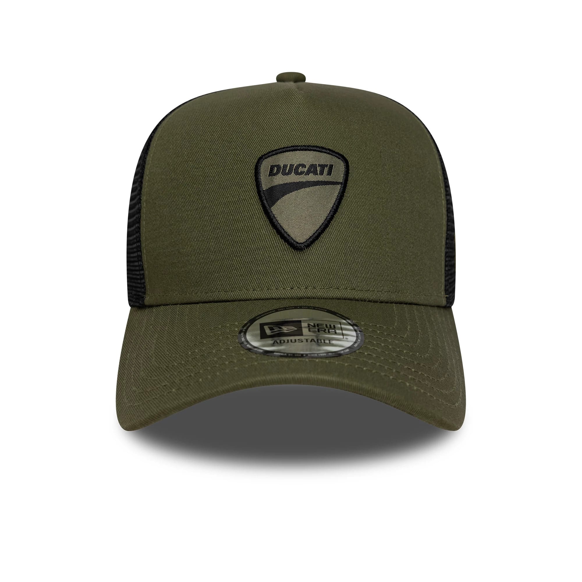 Pictured is this Ducati Motor Core 9FORTY E-Frame Trucker cap in green. 2