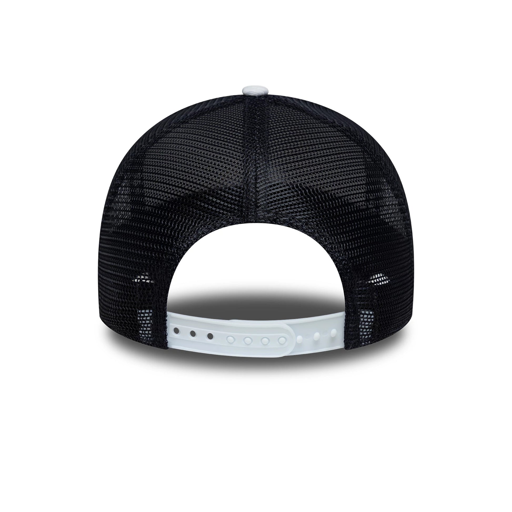 Pictured is this Tottenham Hotspur FC Pattern Knit 9FORTY E-Frame Trucker cap in white. 5