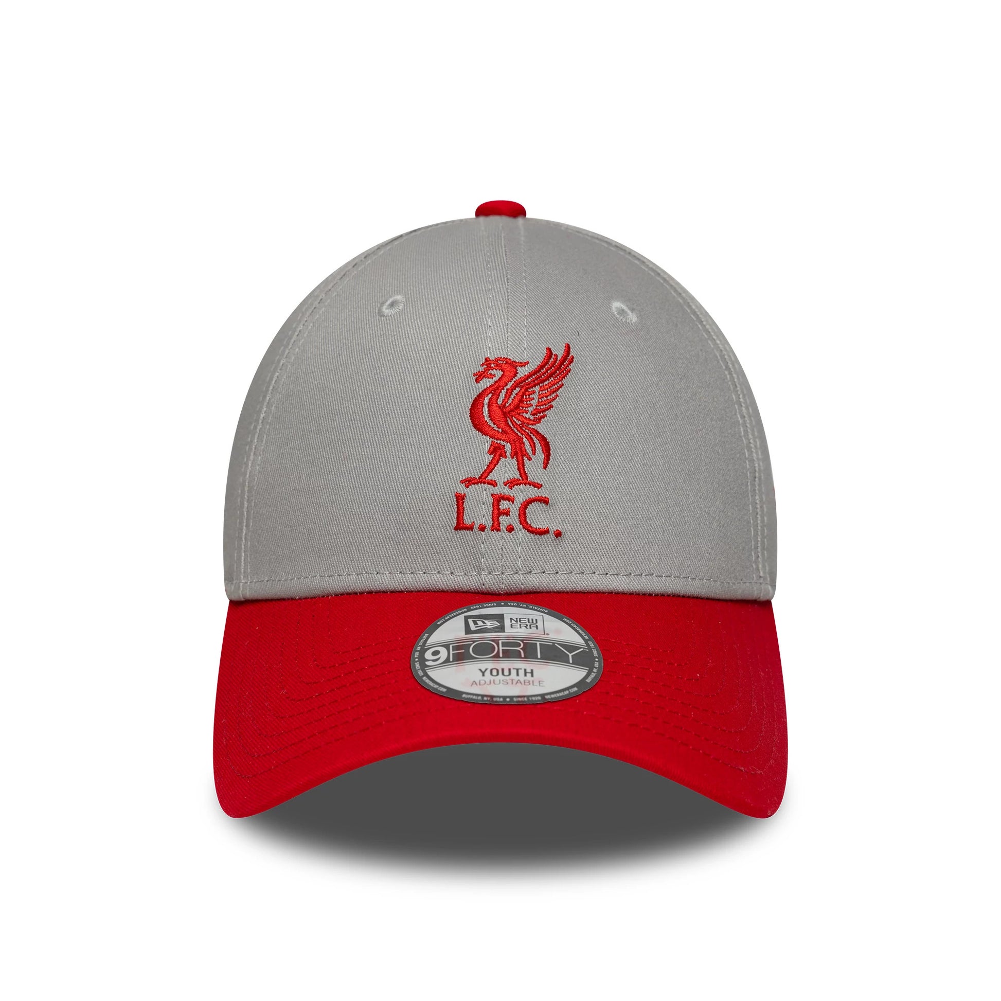 Pictured is this Youth Liverpool FC Contrast 9FORTY cap in grey. 2