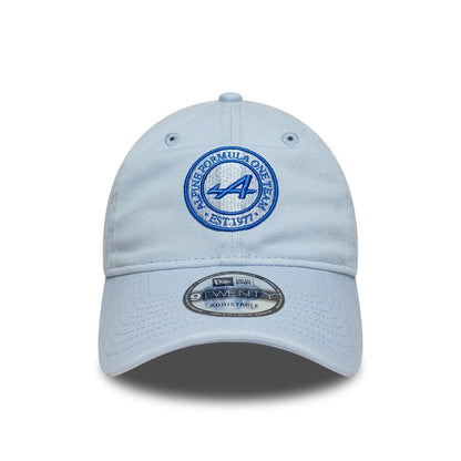 Pictured is this Alpine Racing Heritage Logo 9TWENTY cap in blue. 2