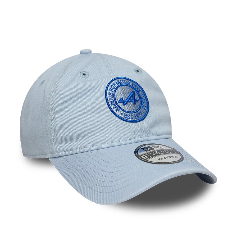 Pictured is this Alpine Racing Heritage Logo 9TWENTY cap in blue. 3
