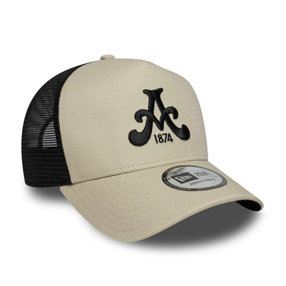 Pictured is this Aston Villa FC 9FORTY E-Frame Trucker cap in cream. 4
