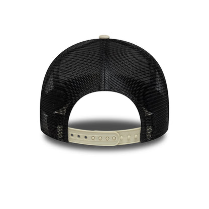 Pictured is this FC Porto Faux Suede 9FORTY A-Frame Trucker cap in cream. 4