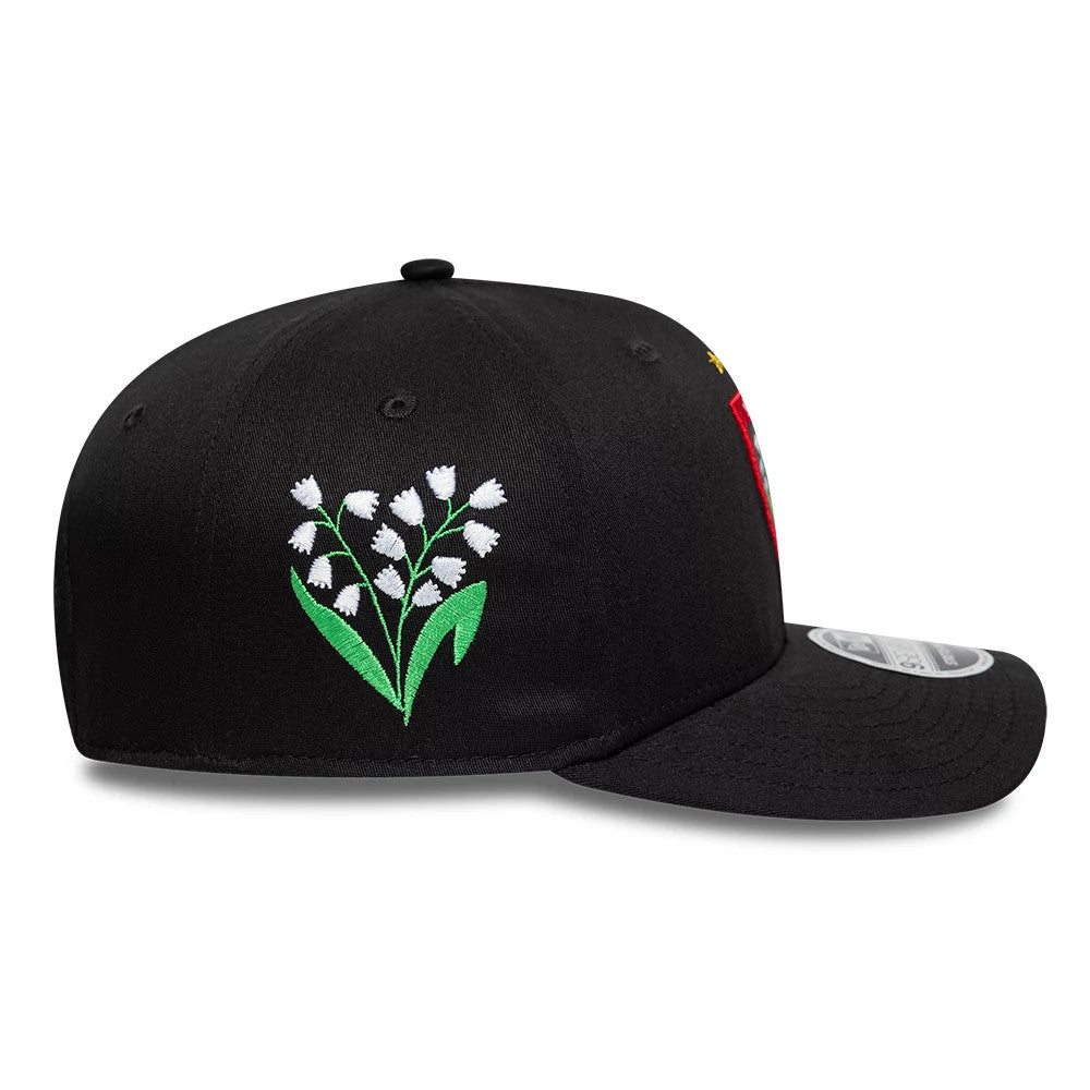 Pictured is this Rugby Club Toulon Lily 9SEVENTY Stretch Snap cap in black. 4