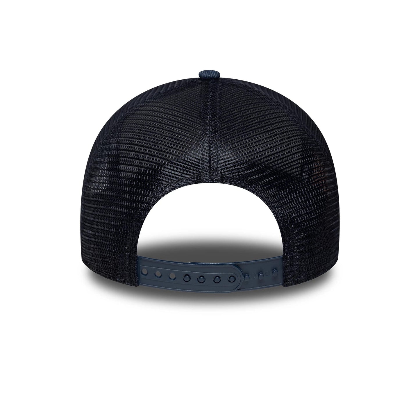 Pictured is this Visa Cash App Racing Bulls Denim 9FORTY E-Frame Trucker cap in black. 4