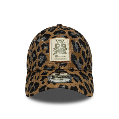 Pictured is this Womens Visa Cash App Racing Bulls Leopard 9FORTY cap in open brown. 2