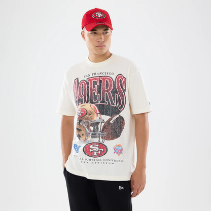 The model is wearing this NFL Sport Classic San Francisco 49ers T-Shirt in cream. 1
