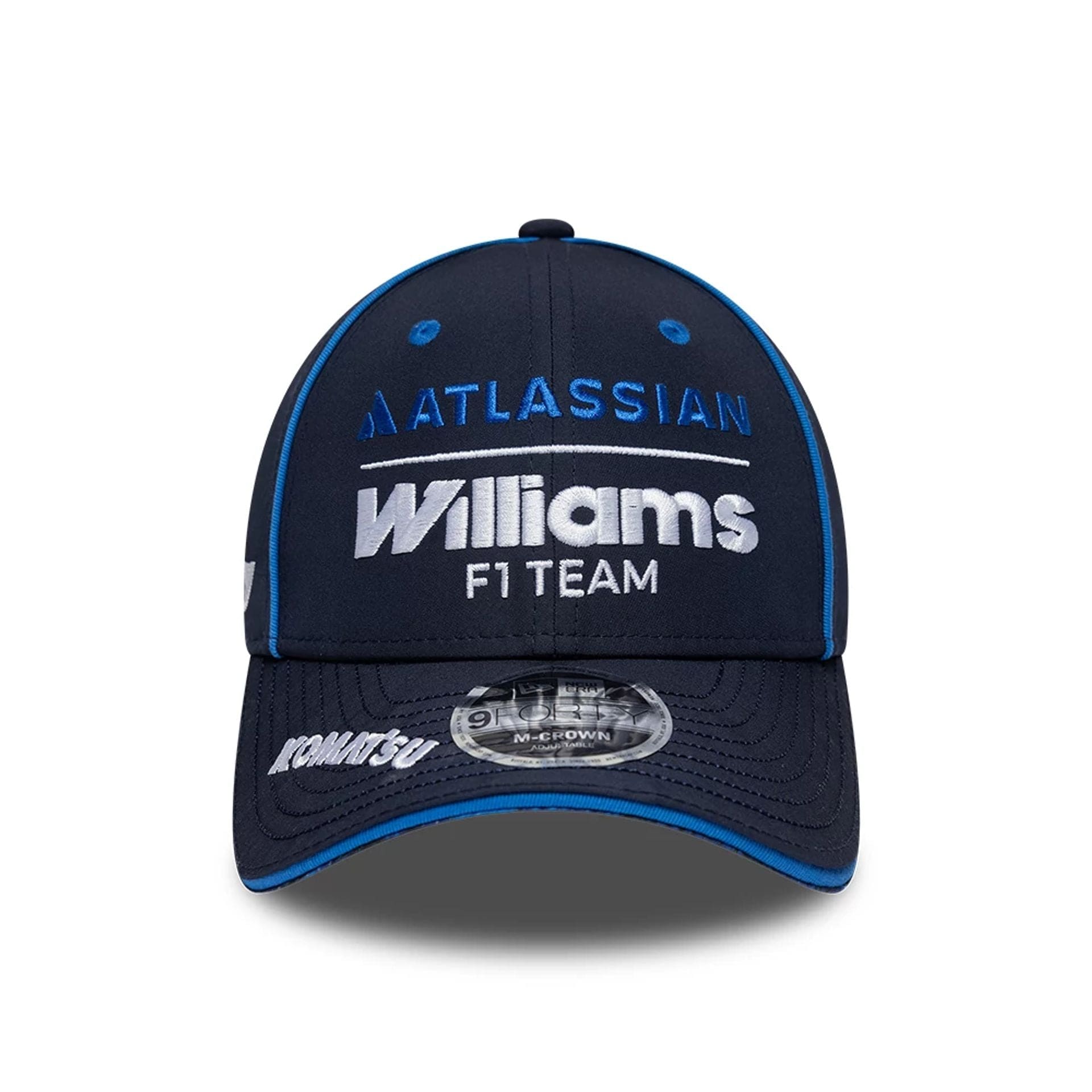 Pictured is this Atlassian Williams F1 Team Team 9FORTY M-Crown Adjustable cap in navy. 3
