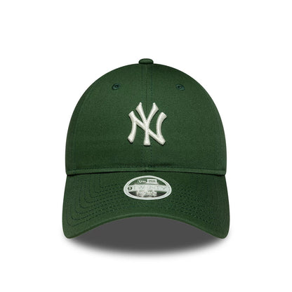 Pictured is this Womens MLB League Essential New York Yankees 9TWENTY cap in dark green. 2