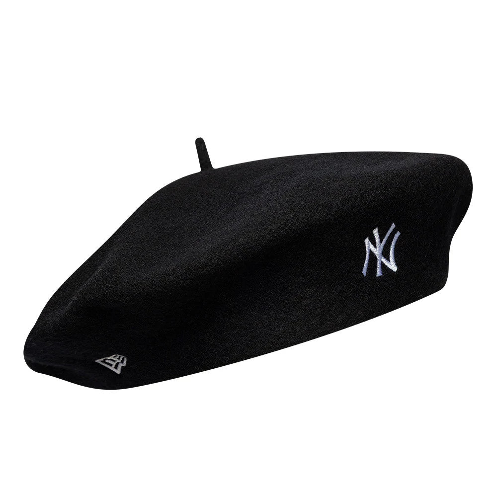 Pictured is this MLB Wool Script New York Yankees Beret in black. 3