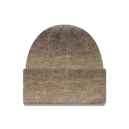 Pictured is this Womens MLB Ombre New York Yankees Cuff Knit Beanie hat in brown. 2